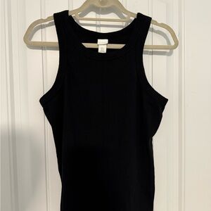 H&M Black Fitted Sleeveless Tank Top